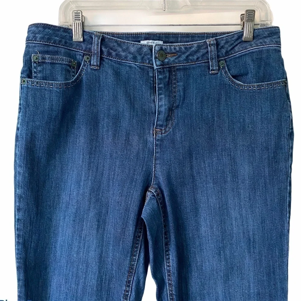 Liz Claiborne Stretch Jeans Straight Leg 10 - Picture 3 of 6